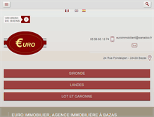 Tablet Screenshot of euroimmobilier33.com